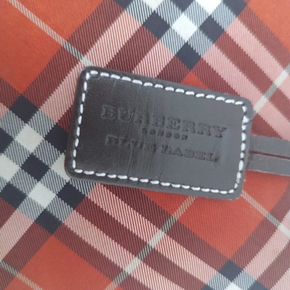 Burberry Red Plaid Tote Bag - Picture 2 of 11